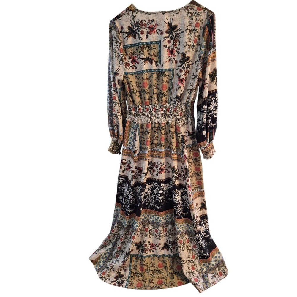 Talisman XS Dress Patchwork Prairie Maxi Button Down Hippie Festival Boho - Picture 2 of 4